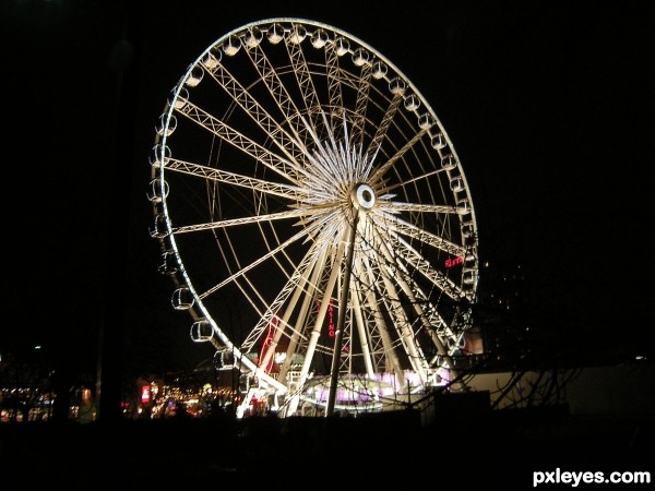 Panoramic wheel photoshop picture